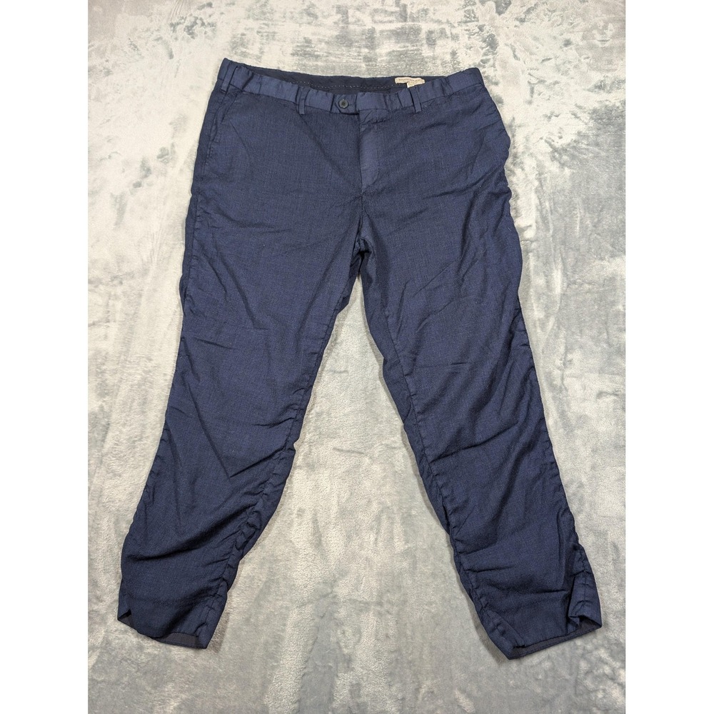 Banana Republic Dress Pants Mens 40R Navy Tailored Slim Fit Reda Flexo Wool